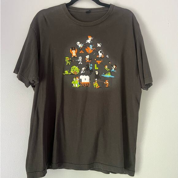 Video Game ABCs T-shirt size XL Gaming Mario Donkey Kong - Picture 1 of 4